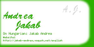 andrea jakab business card